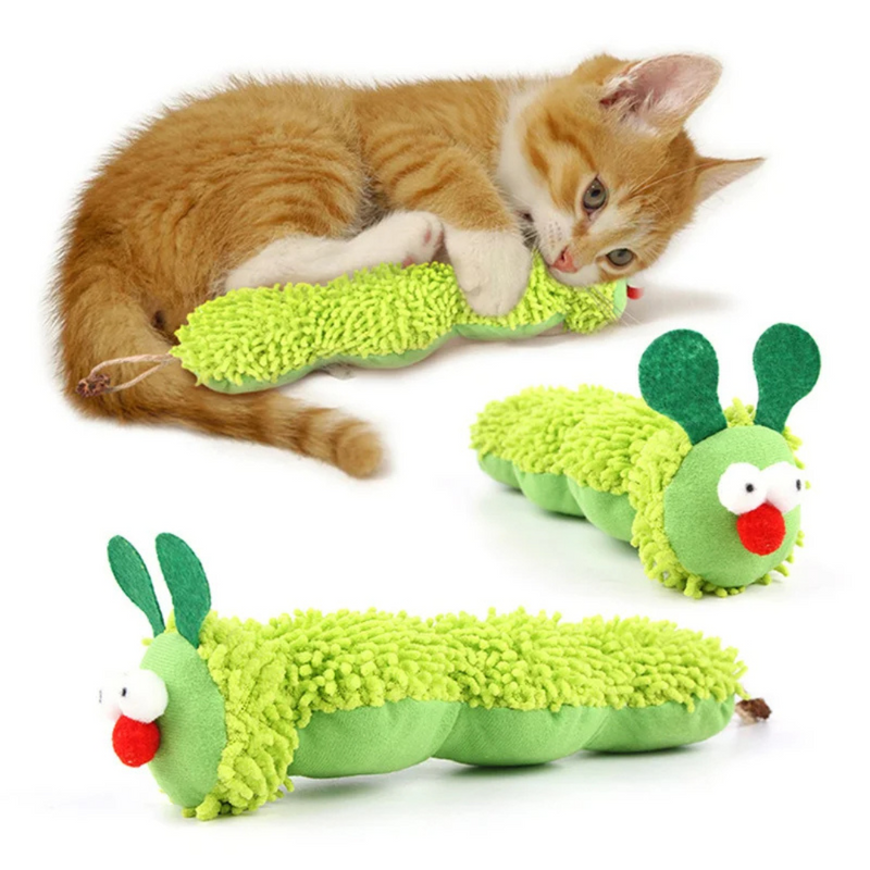 Caterpillar Catnip Chew Toy para Conforto e Diversão dos Gatos