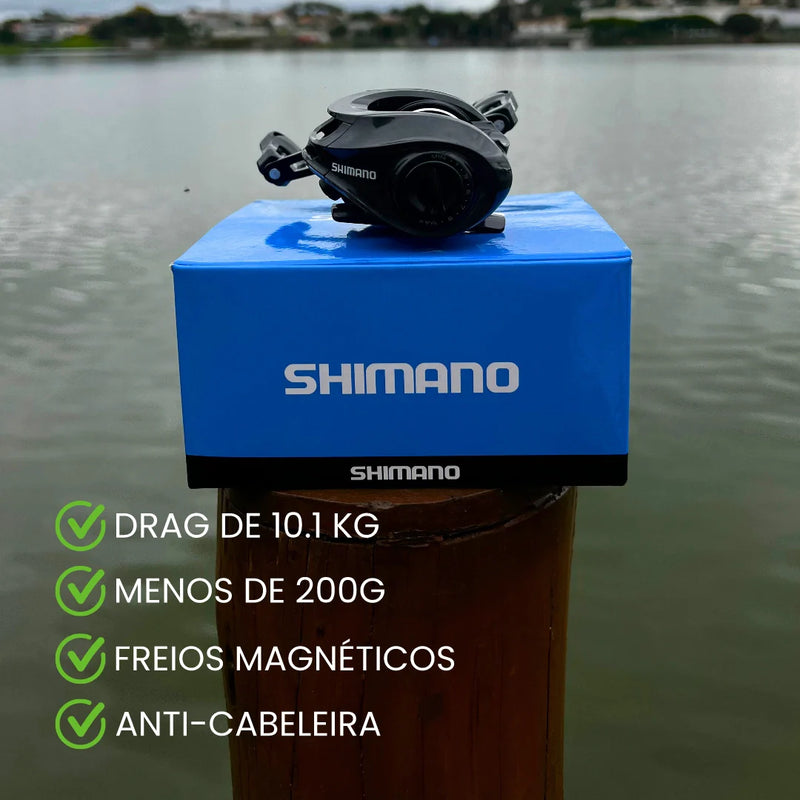 Carretilha Shimano YX200 Anti-Cabeleira Com Óculos Grátis Para Aumentar Seu Conforto Na Pesca
