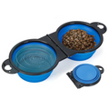 Tigela Dobrável 2 em 1: Comedouro e Bebedouro Prático para Aventuras
