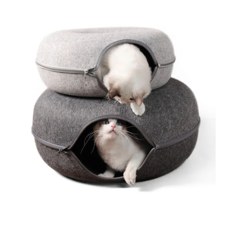Cama de Feltro Rosquinha: Conforto e Aventura Para Gatos