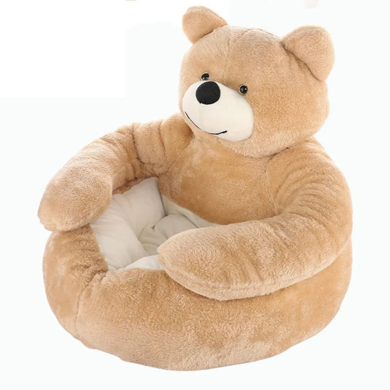 **Cama Ninho Semi-Fechada em Formato de Urso: Conforto e Aconchego para Seu Descanso**