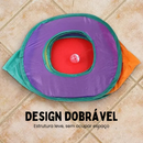 Túnel Dobrável Colorido para Gatos com Bolinhas - Diversão e Conforto em Cada Aventura