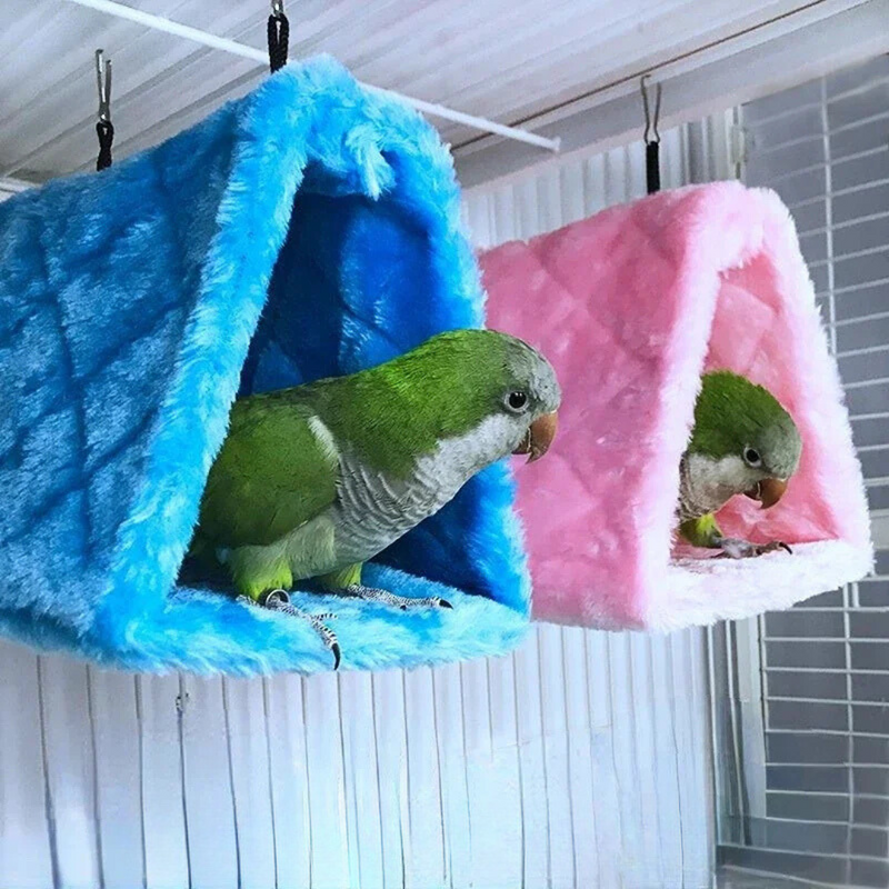 Ninho Confortável para Papagaio: Casa Aconchegante com Alças Práticas para Gaiola