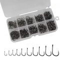 Kit de Anzóis em Aço Carbono - 100 ou 500 Unidades para Sucesso na Pesca