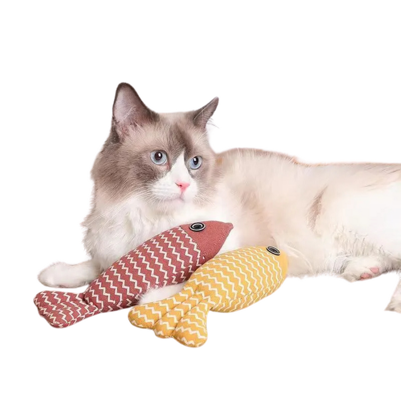 Brinquedo de Peixe de Pelúcia com Catnip para Gatos: Diversão e Conforto em Cada Mordida