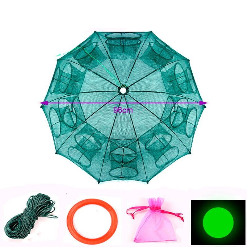 Armadilha Automática Portátil Para Peixes e Camarões – Versatilidade de 4 a 20 Buracos