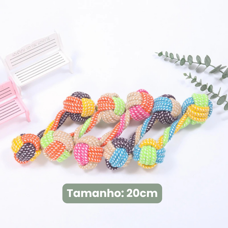 Brinquedo de Corda Resistente para Cachorros – Diversão e Conforto para Seu Pet