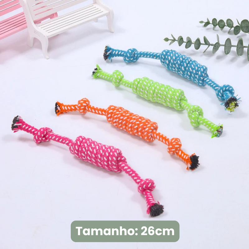 Brinquedo de Corda Resistente para Cachorros – Diversão e Conforto para Seu Pet