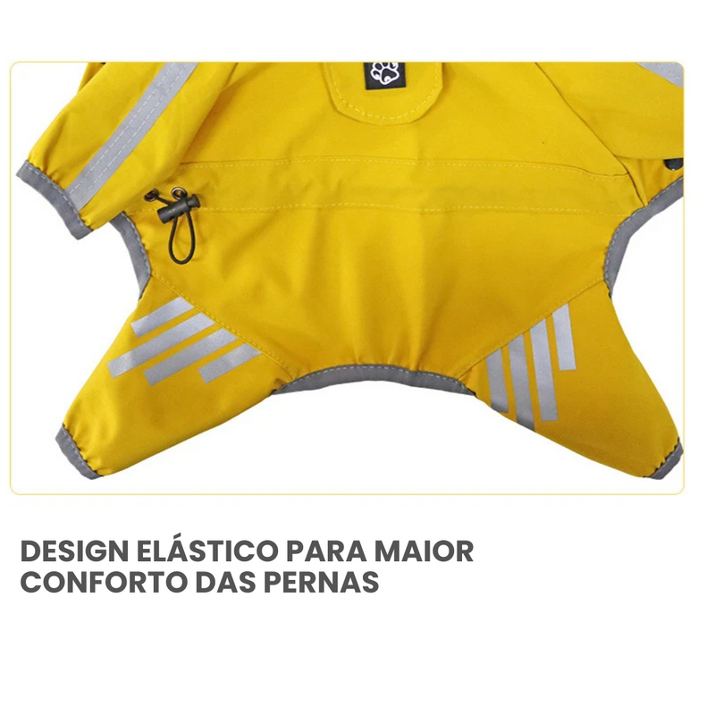 Capa de Chuva Pet Impermeável e Refletiva para Conforto e Proteção