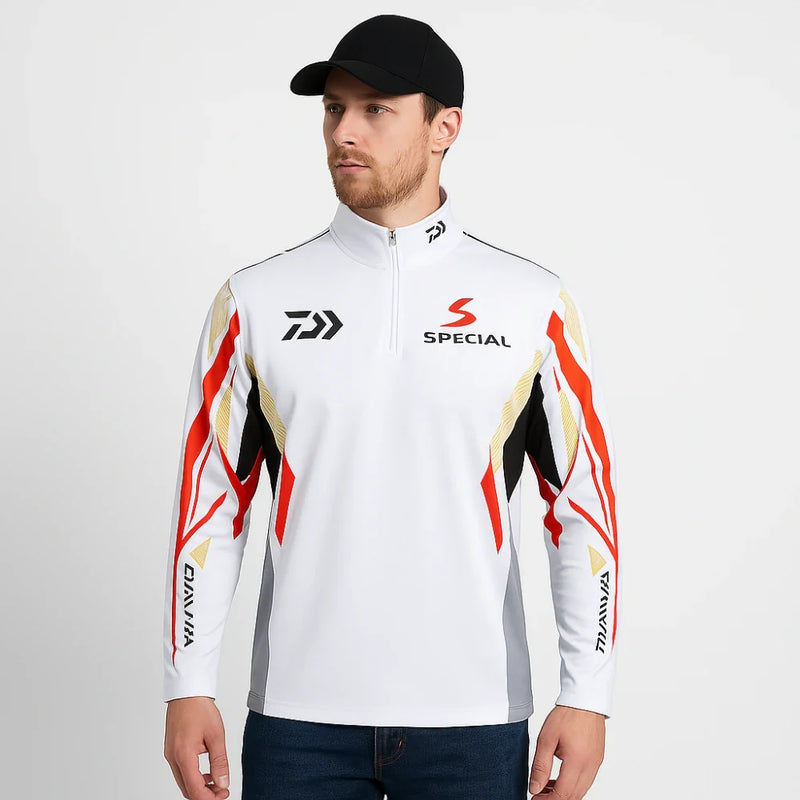Camisa de Pesca DAIWA Special Manga Longa com Proteção UV50+ para Conforto e Segurança ao Ar Livre
