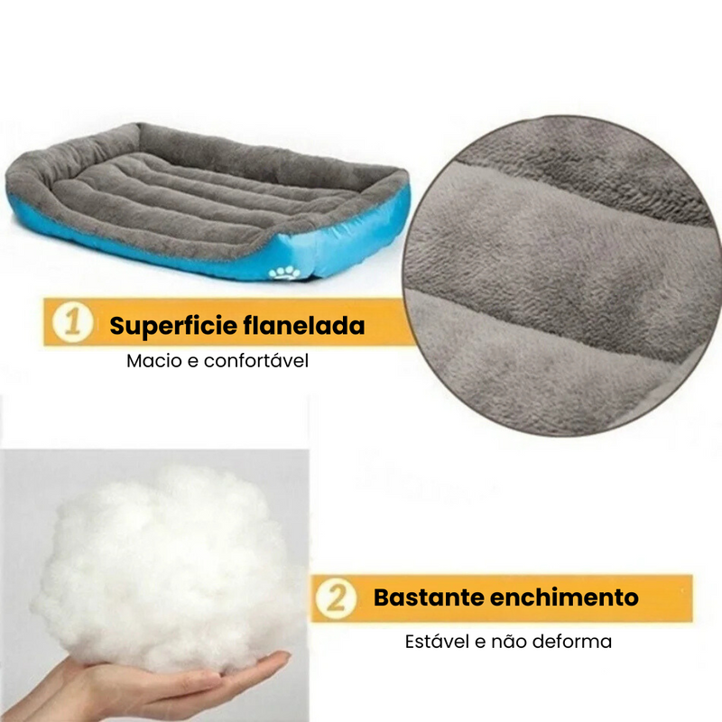 Almofada Quadrada Flanelada Para Cama Com Tecido Oxford Durável