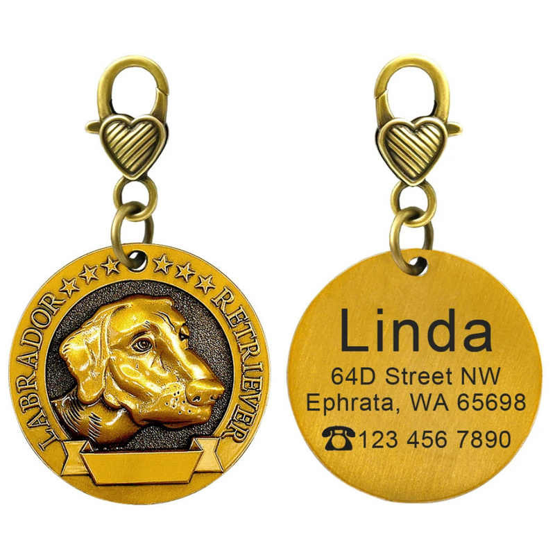 Pingente Medalhão Personalizado com Nome e Contato: Sua Identidade, Sempre à Mão