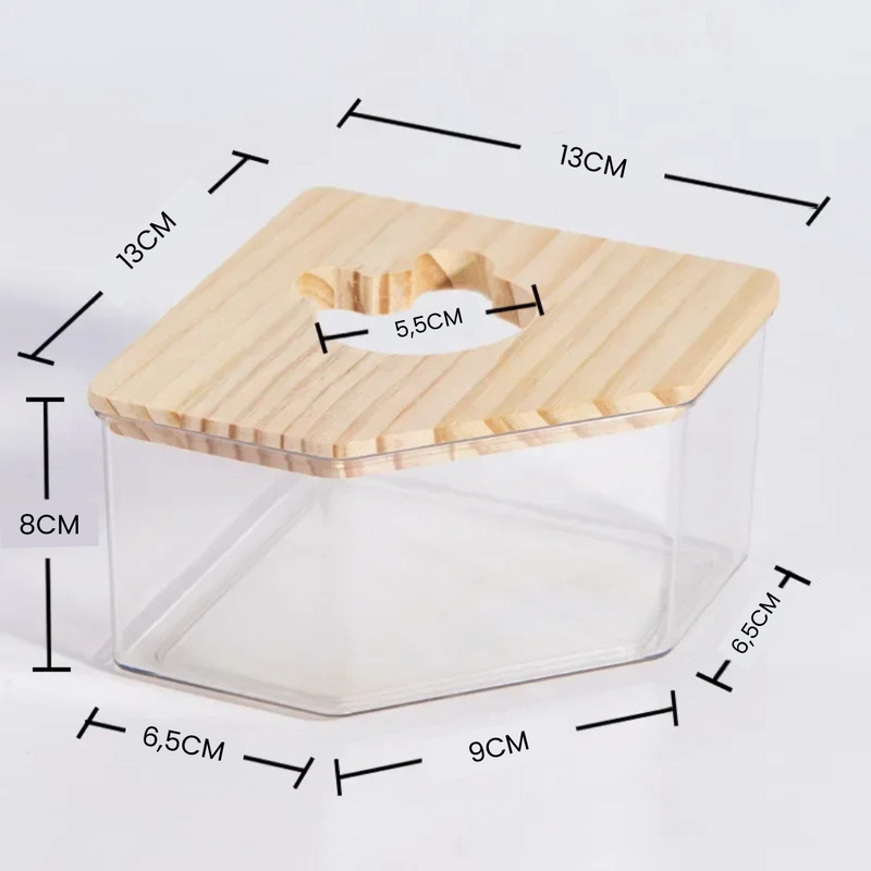 Banheira de Areia Confortável para Hamsters e Porquinhos da Índia - Transforme o Banho em Um Momento de Bem-Estar