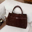 Bolsa Tote Auriane: Conforto e Estilo em Camurça