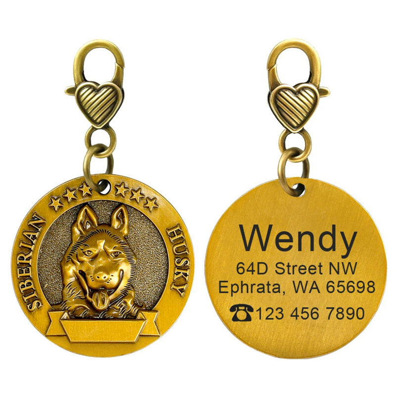 Pingente Medalhão Personalizado com Nome e Contato: Sua Identidade, Sempre à Mão