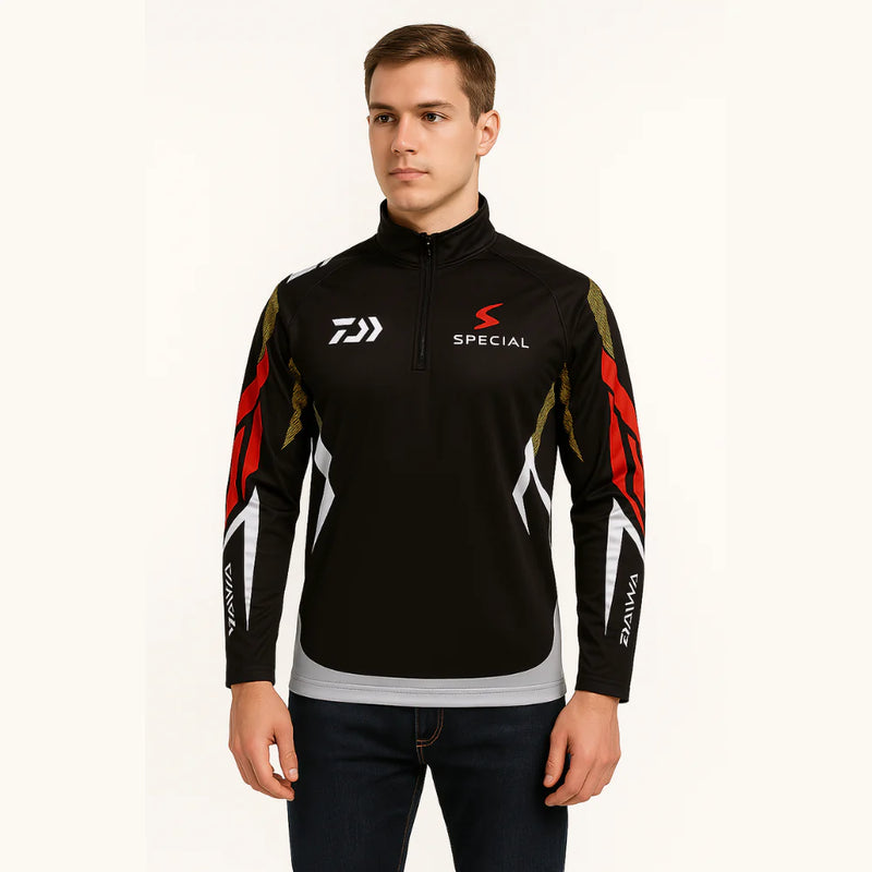 Camisa de Pesca DAIWA Special Manga Longa com Proteção UV50+ para Conforto e Segurança ao Ar Livre