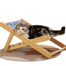 Espreguiçadeira Confortável para Gatos com Arranhador em Madeira
