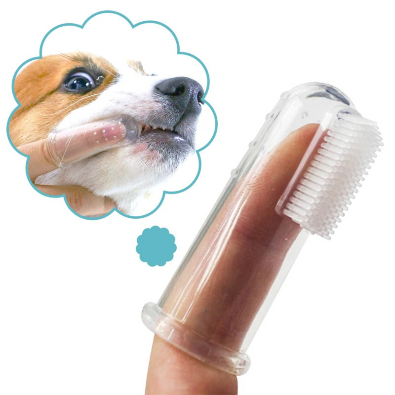 Escova Dedeira de Silicone para Pets: Combate Tártaro e Mau Hálito com Conforto e Praticidade