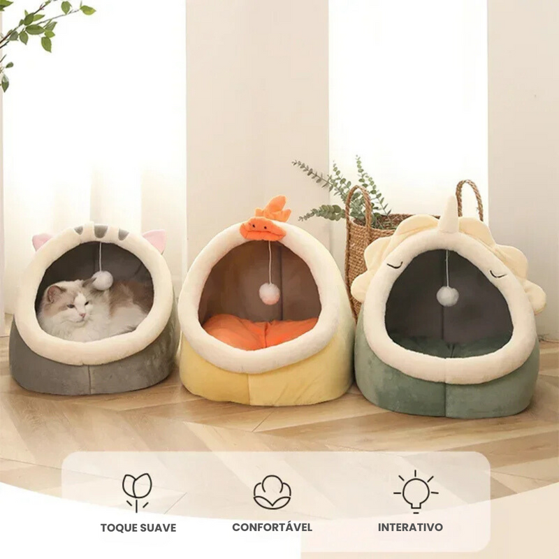 Cama Acolchoada Iglu para Gatos: Conforto e Segurança para Seu Pet