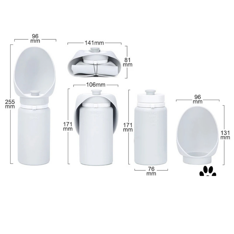 Garrafa Dobrável de Silicone para Hidratação do Seu Pet em Viagens e Passeios