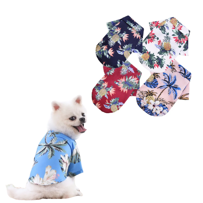 Camisa de Praia Havaiana Florida para Cachorros: Estilo e Conforto para Dias de Sol