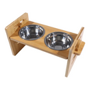 Comedouro e Bebedouro Duplo Elevado com Tigelas de Aço Inox – Conforto e Praticidade para Seu Pet