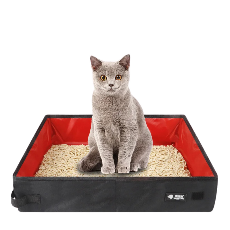 Caixa de Areia Dobrável e Impermeável para Gatos – Praticidade e Conforto em Viagens