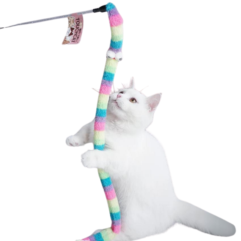 Brinquedo Interativo para Gatos: Minhoca e Varinha Cobra para Diversão e Estímulo