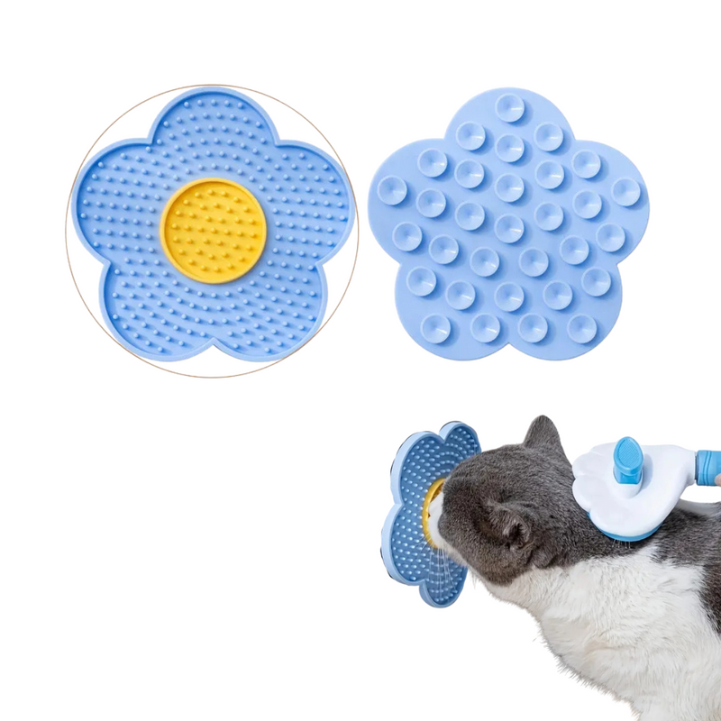 Tapete de Lamber em Formato de Flor para Alimentação Lenta de Cachorros – Proporcione Conforto e Estímulo na Hora da Refeição