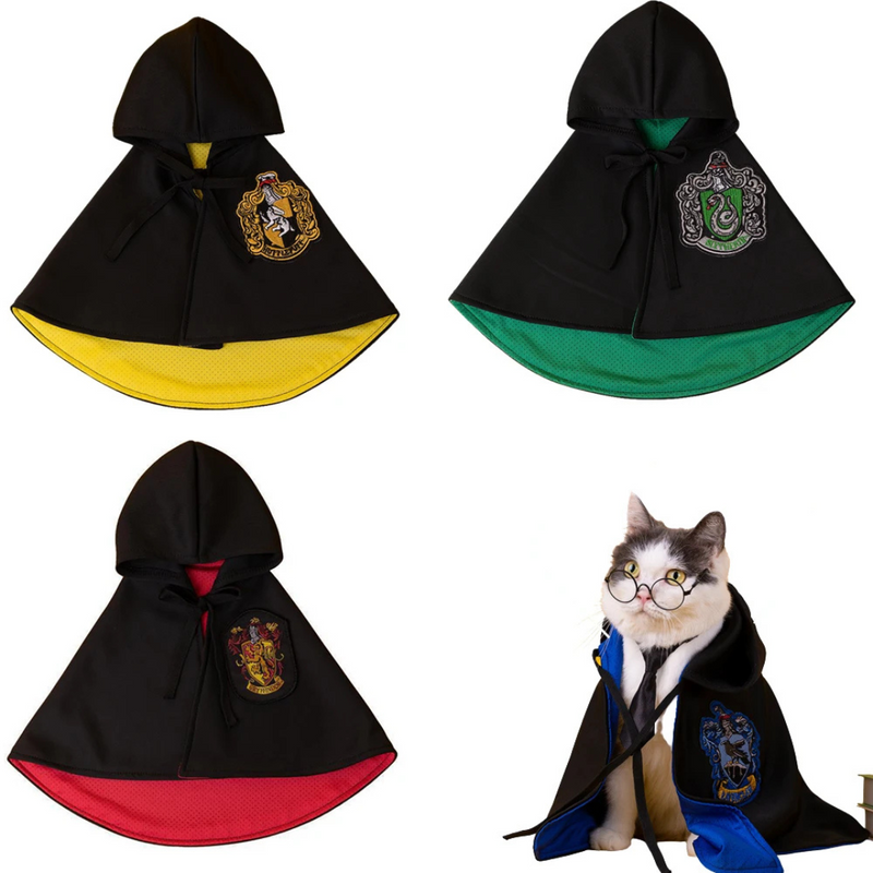 Capa de Halloween Harry Potter para Animais de Estimação: Estilo e Magia para Seu Cão ou Gato