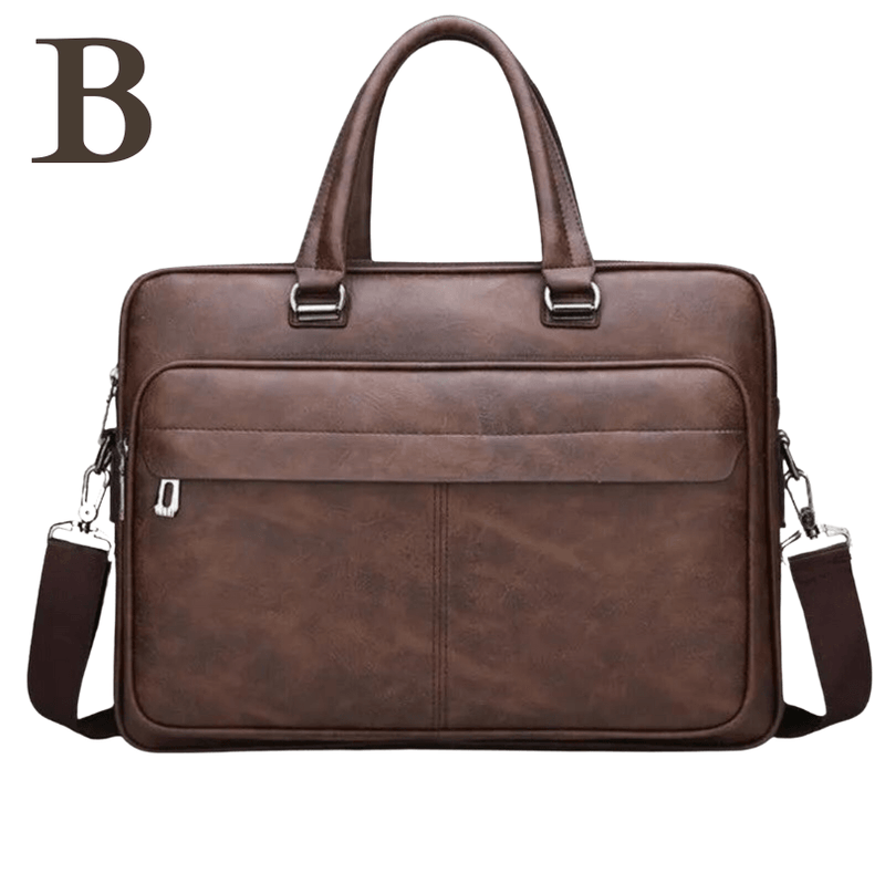 Bolsa de Ombro Masculina em Couro Genuíno - Estilo e Praticidade para o Seu Dia a Dia