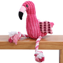 Pelúcia Flamingo com Corda: Brinquedo Ideal para Diversão e Conforto do Seu Cachorro