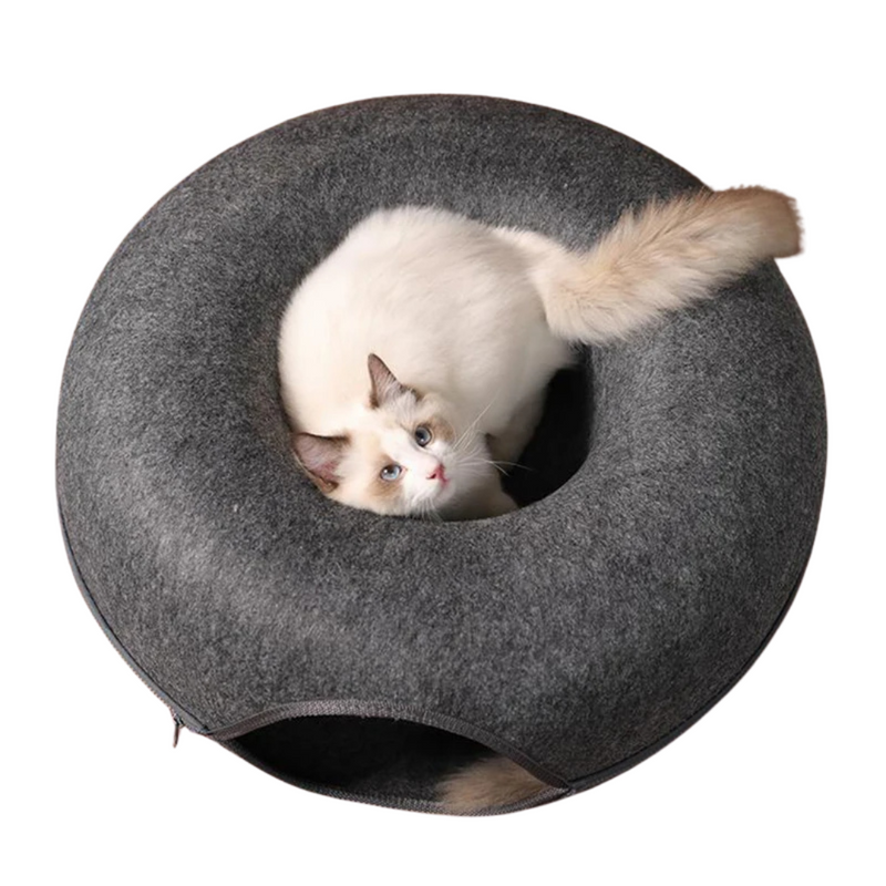 Cama de Feltro Rosquinha: Conforto e Aventura Para Gatos
