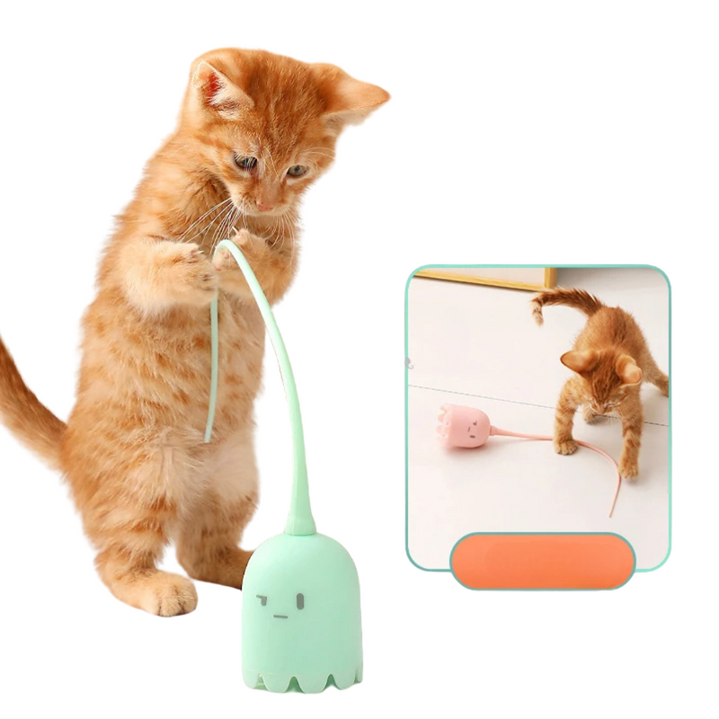 **Brinquedo Interativo Pet: Fantasminha com Cauda que se Move**