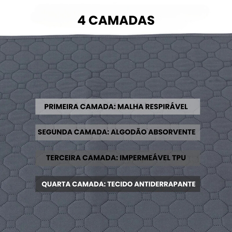 Tapete Higiênico Reutilizável Lavável para Conforto e Praticidade