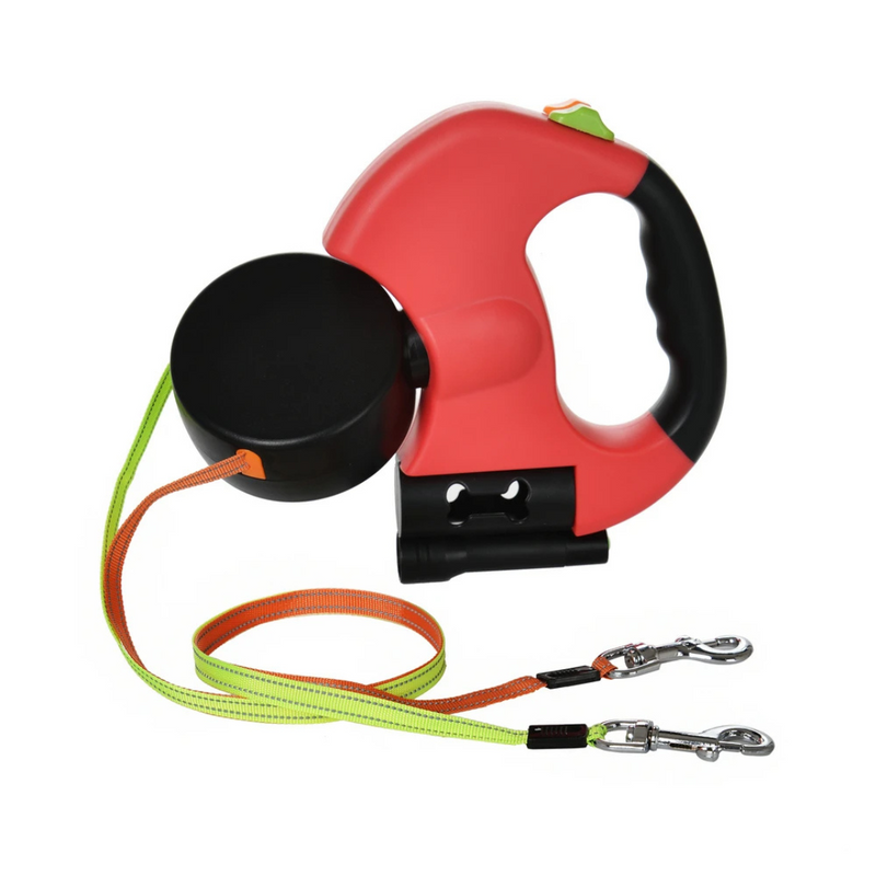 Guias Retráteis Duplos para Duo de Pets com Iluminação Prática