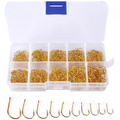 Kit de Anzóis em Aço Carbono - 100 ou 500 Unidades para Sucesso na Pesca