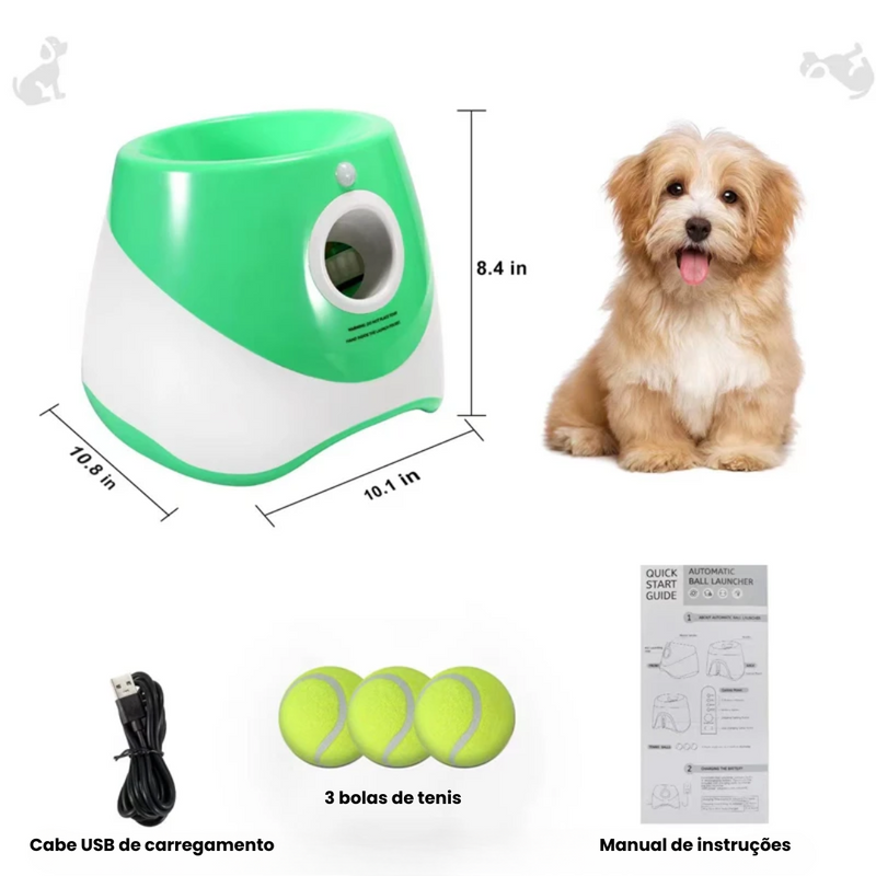 Lançador Automático de Bolinhas para Cães - Momentos de Diversão Sem Esforço