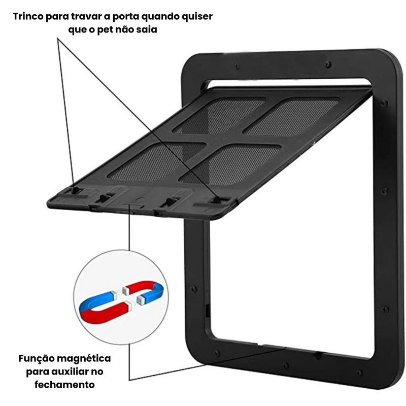 Porta Anti Mordida para Pets: Acesso Prático e Seguro para Cães e Gatos