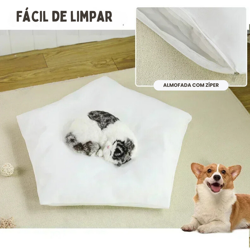 Refúgio Confortável Para Gatos e Cães: Cabana Tenda com Almofada