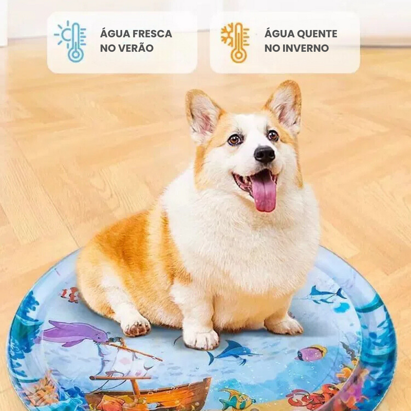 Tapete Inflável de Água Resfriada para Diversão e Conforto de Cães e Gatos