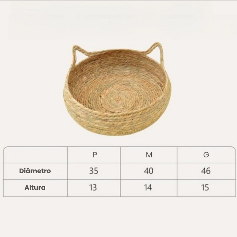 Caminha Ecológica de Bambu para Cães e Gatos: Conforto e Estilo Natural