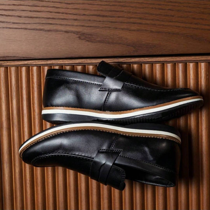 Mocassim Masculino Preto em Couro Dolph