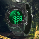 Relógio Digital Militar Camuflado Sanda: Estilo e Durabilidade à Prova d'Água
