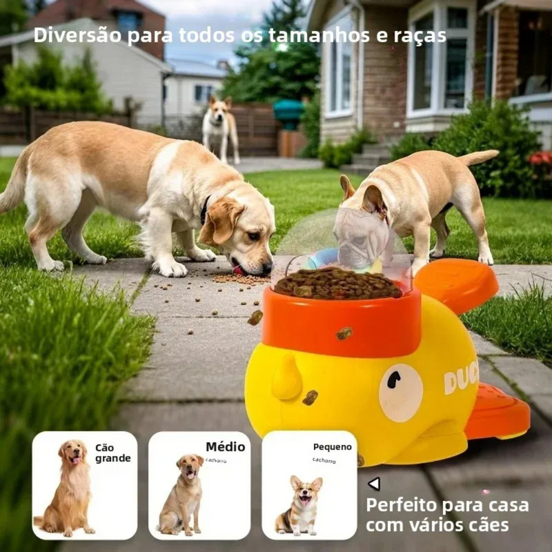 Dispenser de Ração em Forma de Pato para Cães e Gatos: Diversão e Praticidade na Alimentação