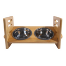 Comedouro e Bebedouro Duplo Elevado com Tigelas de Aço Inox – Conforto e Praticidade para Seu Pet