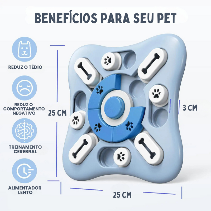 Brinquedo Labirinto Para Cachorros: Estímulo Divertido e Alimentação Lenta com Petiscos
