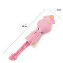Pelúcia Polvo Rosa: Brinquedo Confortável e Mordedor Divertido com Corda