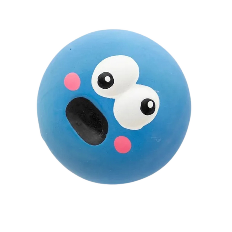 Bola de Látex Expressiva para Cachorros - Diversão e Sorrisos para Seu Pet