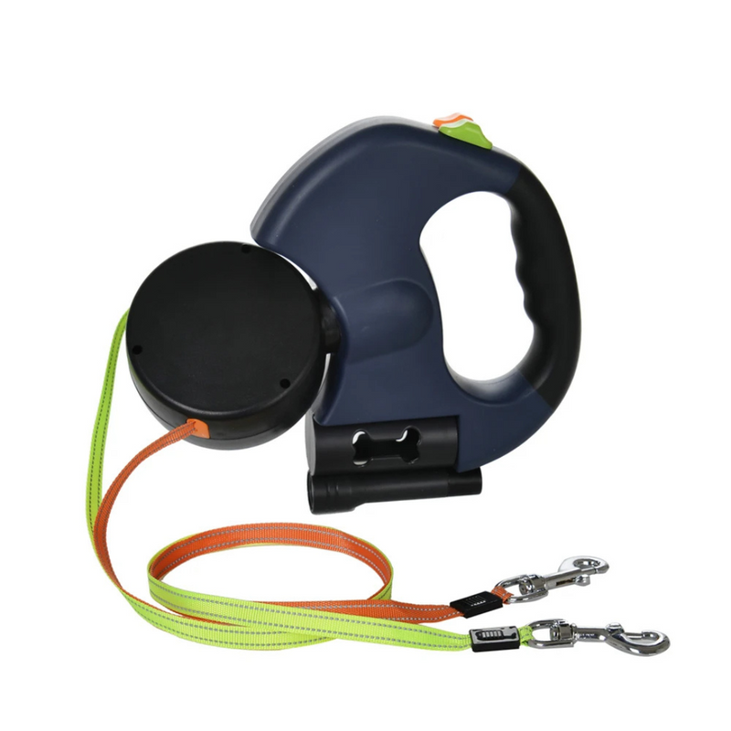 Guias Retráteis Duplos para Duo de Pets com Iluminação Prática